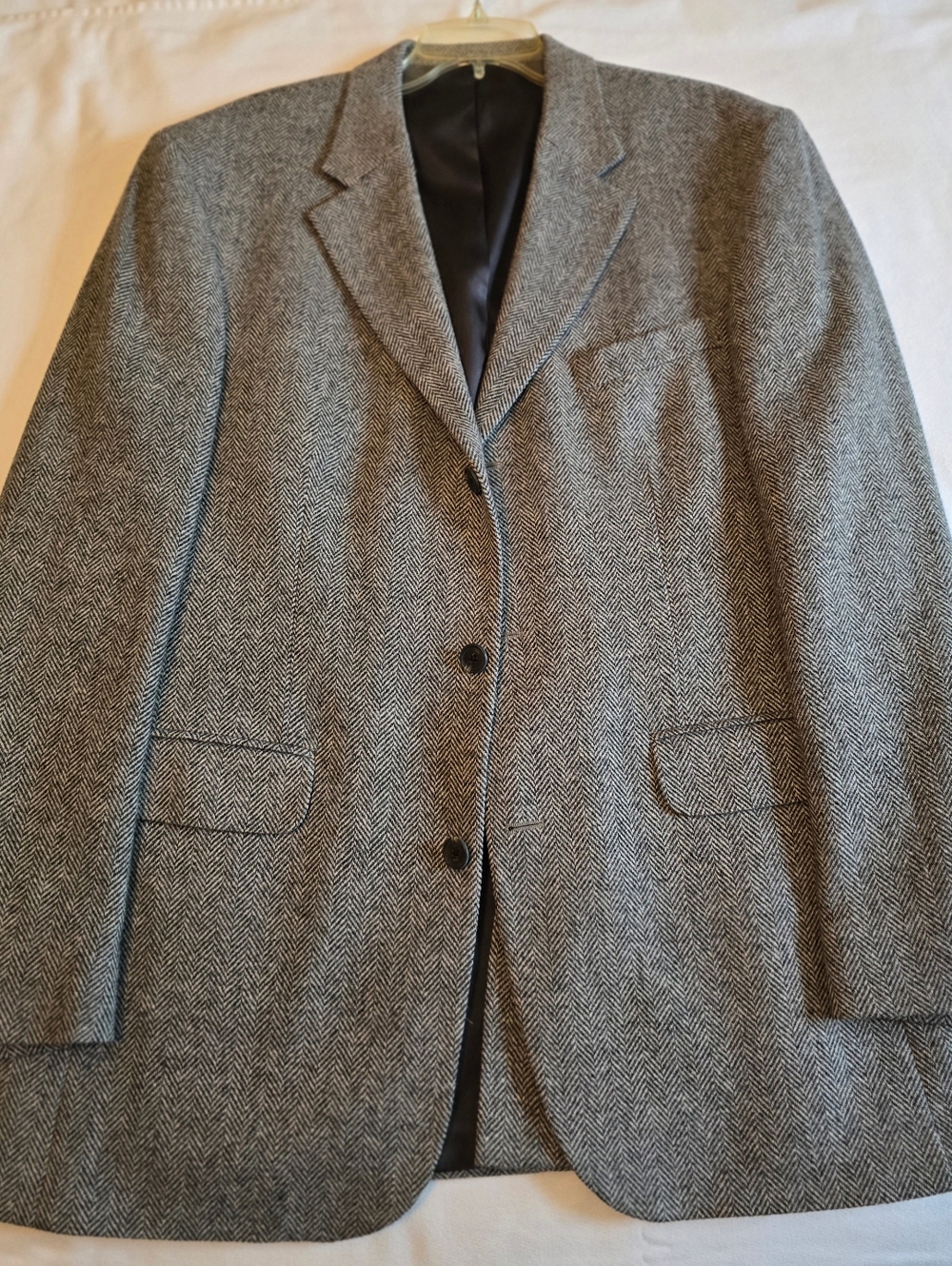 Lands' End Gray Herringbone Sport Coat